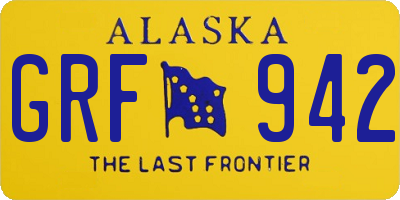 AK license plate GRF942