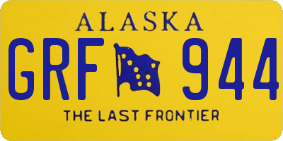 AK license plate GRF944