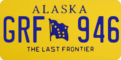 AK license plate GRF946