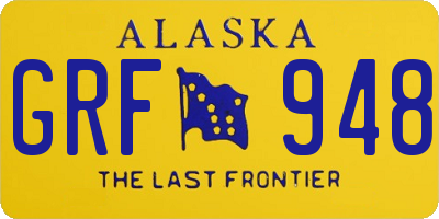AK license plate GRF948
