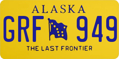 AK license plate GRF949