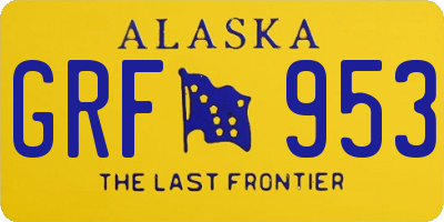 AK license plate GRF953
