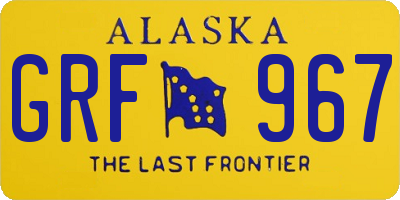 AK license plate GRF967