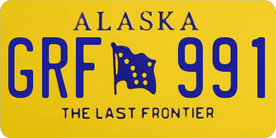 AK license plate GRF991