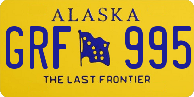 AK license plate GRF995