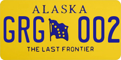 AK license plate GRG002
