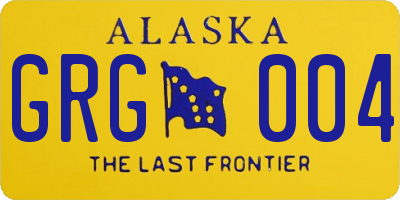 AK license plate GRG004