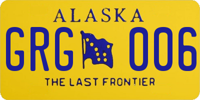 AK license plate GRG006