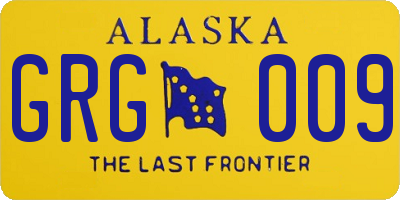 AK license plate GRG009