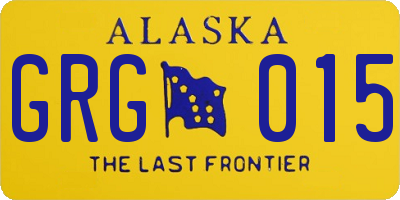 AK license plate GRG015