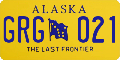 AK license plate GRG021