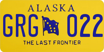 AK license plate GRG022