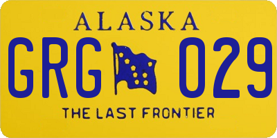 AK license plate GRG029