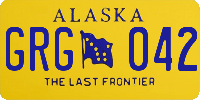 AK license plate GRG042