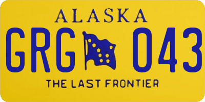 AK license plate GRG043