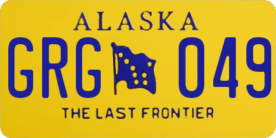 AK license plate GRG049