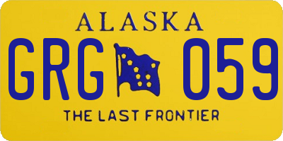 AK license plate GRG059