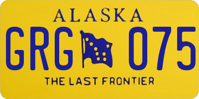 AK license plate GRG075