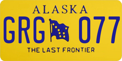 AK license plate GRG077