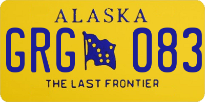 AK license plate GRG083