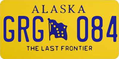 AK license plate GRG084