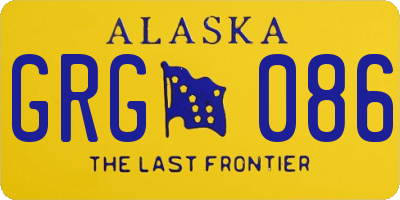 AK license plate GRG086