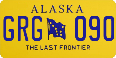 AK license plate GRG090