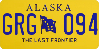 AK license plate GRG094