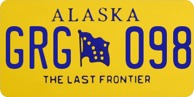 AK license plate GRG098