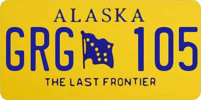 AK license plate GRG105