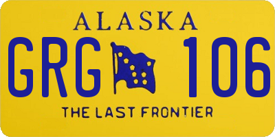 AK license plate GRG106