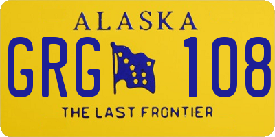 AK license plate GRG108