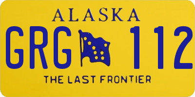 AK license plate GRG112