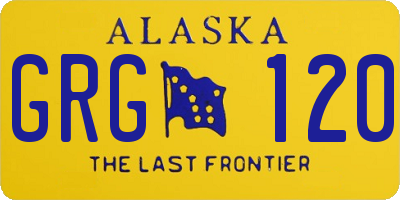 AK license plate GRG120