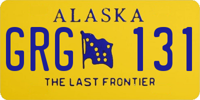 AK license plate GRG131