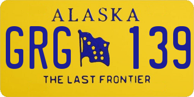 AK license plate GRG139