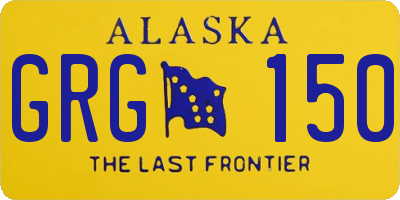 AK license plate GRG150