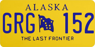 AK license plate GRG152