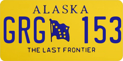AK license plate GRG153