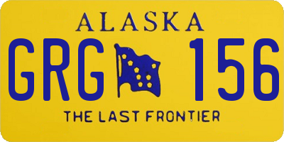 AK license plate GRG156