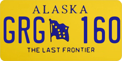 AK license plate GRG160