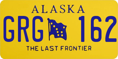 AK license plate GRG162