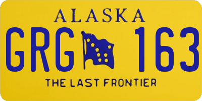 AK license plate GRG163