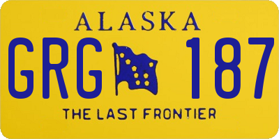 AK license plate GRG187