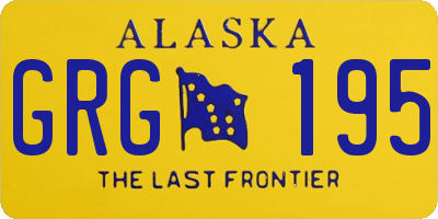 AK license plate GRG195