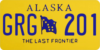 AK license plate GRG201