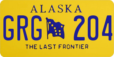 AK license plate GRG204