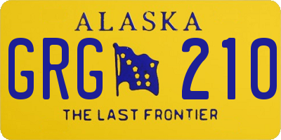 AK license plate GRG210