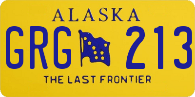 AK license plate GRG213