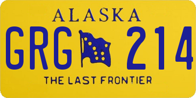 AK license plate GRG214